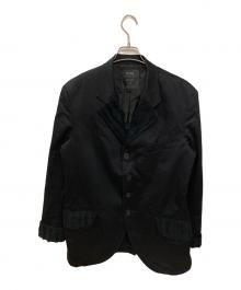 s'yte（サイト）の古着「JACQUARD FRINGE STRIPE JACKET」｜ブラック