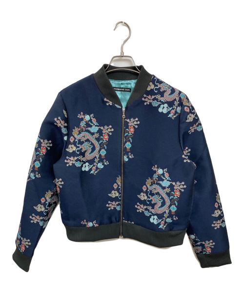 VIVIENNE TAM（ヴィヴィアンタム）VIVIENNE TAM (ヴィヴィアンタム) ドラゴンジャガードブルゾン ネイビー サイズ:42の古着・服飾アイテム