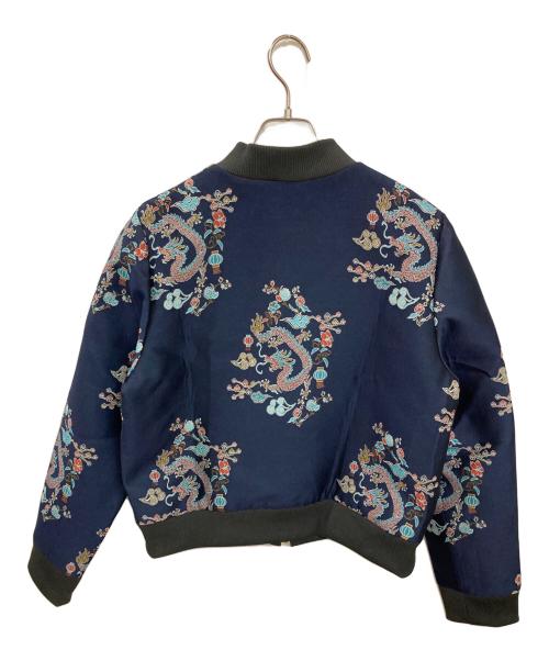 VIVIENNE TAM（ヴィヴィアンタム）VIVIENNE TAM (ヴィヴィアンタム) ドラゴンジャガードブルゾン ネイビー サイズ:42の古着・服飾アイテム