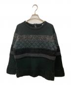 chalayanチャラヤン）の古着「異素材切替デザインスウェット」｜ブラック