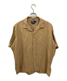 POLO RALPH LAUREN（ポロ・ラルフローレン）の古着「古着シルクコットンオープンカラーシャツ」｜ベージュ
