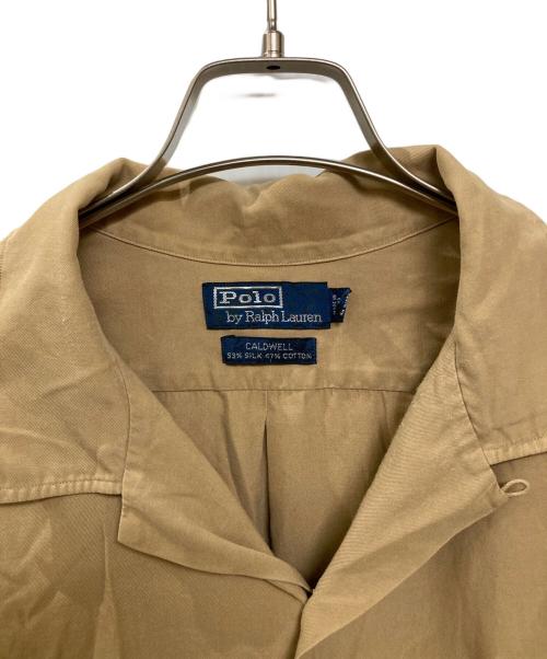 POLO RALPH LAUREN（ポロ・ラルフローレン）POLO RALPH LAUREN (ポロ・ラルフローレン) 古着シルクコットンオープンカラーシャツ ベージュ サイズ:XLの古着・服飾アイテム