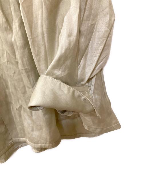 ISSEY MIYAKE（イッセイミヤケ）ISSEY MIYAKE (イッセイミヤケ) サテンラスターシャツ グリーン サイズ:2の古着・服飾アイテム