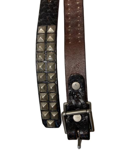 htc（エイチティーシー）HTC (エイチティーシー) スタッズレザーベルト ブラック サイズ:34の古着・服飾アイテム