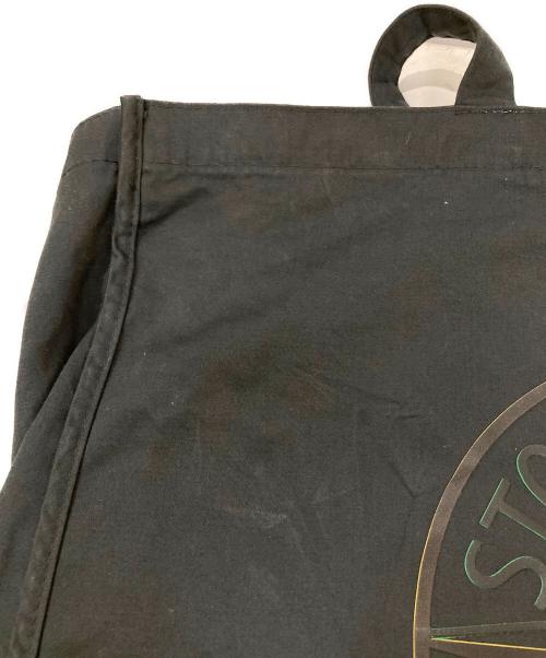 STONE ISLAND（ストーンアイランド）STONE ISLAND (ストーンアイランド) ロゴプリントトートバッグ ブラックの古着・服飾アイテム