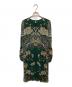VIVIENNE TAM (ヴィヴィアンタム) プリント総柄パワーネットワンピース グリーン サイズ:42：12000円