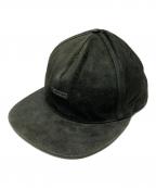 SUPREMEシュプリーム）の古着「Stencil Metal Plate Suede 5 Panel Cap」｜ブラック