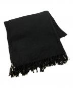 JOHNSTONS OF ELGIN×green label relaxingジョンストンズオブエルガン×グリーンレーベルリラクシング）の古着「別注大判マフラー」｜ブラック