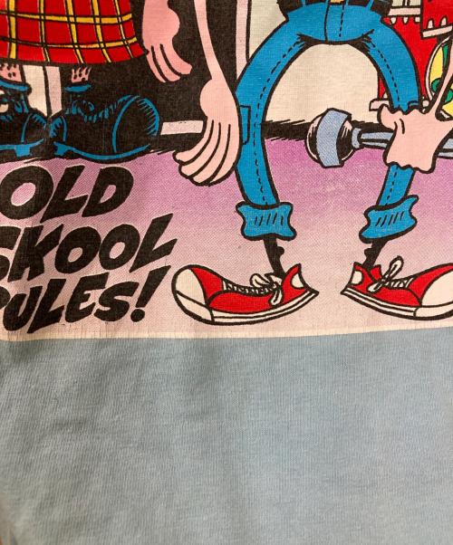 stussy（ステューシー）stussy (ステューシー) 00S OLD SKOOL RULESプリントTシャツ ブルー サイズ:Lの古着・服飾アイテム