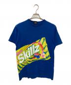 stussyステューシー）の古着「00S skillzプリントTシャツ」｜ブルー