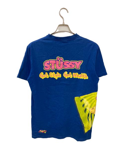 stussy（ステューシー）stussy (ステューシー) 00S skillzプリントTシャツ ブルー サイズ:Mの古着・服飾アイテム