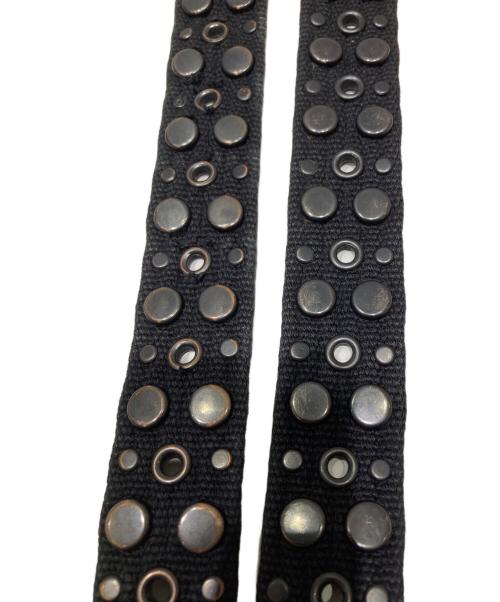 N.HOOLYWOOD（エヌ ハリウッド）N.HOOLYWOOD (エヌ ハリウッド) スタッズキャンバスベルト ブラックの古着・服飾アイテム