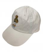 POLO RALPH LAURENポロ・ラルフローレン）の古着「ポロベア刺繍キャップ」｜ホワイト