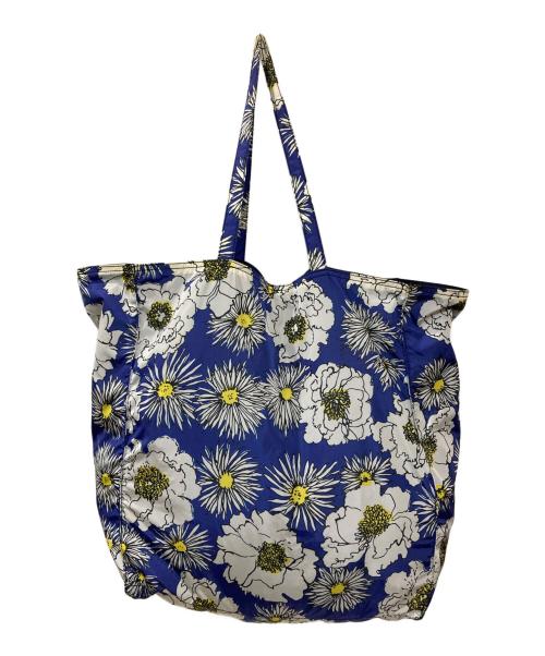 PRADA（プラダ）PRADA (プラダ) フラワーナイロントートバッグ ブルーの古着・服飾アイテム