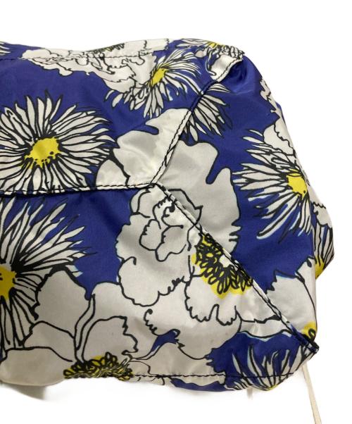 PRADA（プラダ）PRADA (プラダ) フラワーナイロントートバッグ ブルーの古着・服飾アイテム