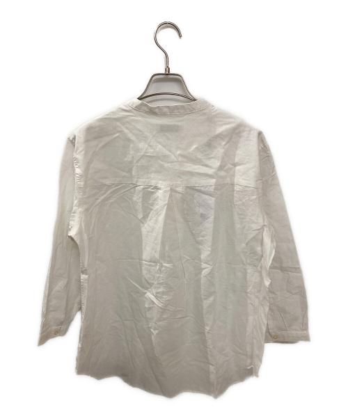 LACOSTE（ラコステ）LACOSTE (ラコステ) リネンコットンスキッパーネックシャツ ホワイト サイズ:36の古着・服飾アイテム