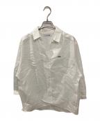 LACOSTEラコステ）の古着「リネンコットン スキッパーネックシャツ」｜ホワイト