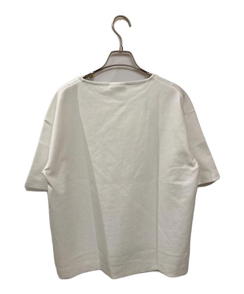LACOSTE（ラコステ）LACOSTE (ラコステ) ミラノリブニット ボクシー Tシャツ ホワイト サイズ:38の古着・服飾アイテム