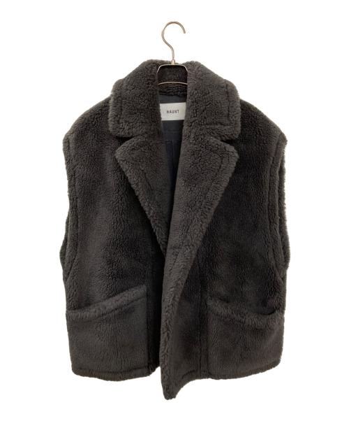haunt（ハウント）haunt (ハウント) ボアベスト グレー サイズ:Mの古着・服飾アイテム