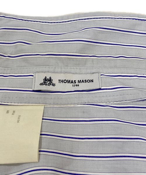 THOMAS MASON（トーマスメイソン）THOMAS MASON (トーマスメイソン) N.HOOLYWOOD (エヌ ハリウッド) ストライプシャツ ブルー サイズ:不明(実寸サイズをご確認ください)の古着・服飾アイテム