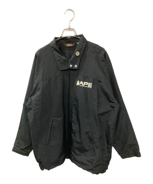 A BATHING APE（ア ベイシング エイプ）A BATHING APE (ア ベイシング エイプ) 初期ロゴプリントナイロンスイングトップ ブラック サイズ:Lの古着・服飾アイテム