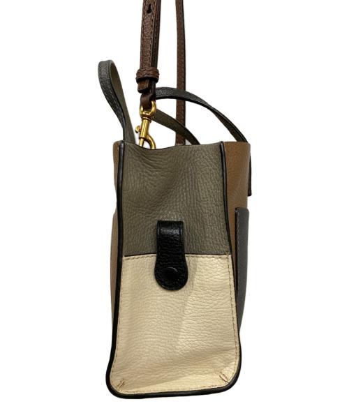 MARC JACOBS（マークジェイコブズ）MARC JACOBS (マークジェイコブス) 配色レザー2WAYバッグ ベージュの古着・服飾アイテム