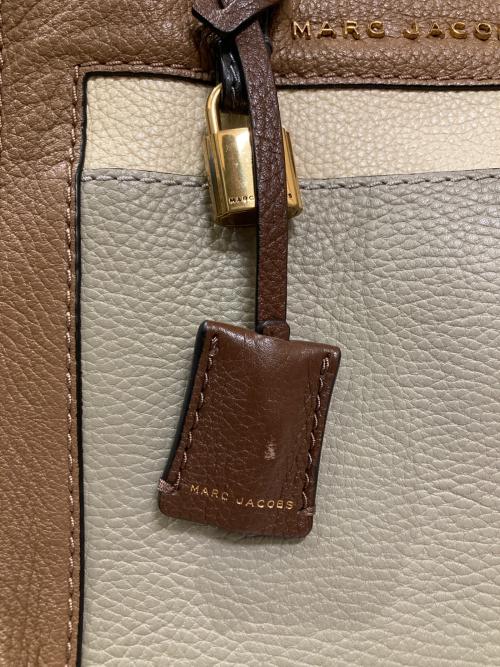 MARC JACOBS（マークジェイコブズ）MARC JACOBS (マークジェイコブス) 配色レザー2WAYバッグ ベージュの古着・服飾アイテム