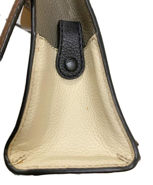 MARC JACOBS（マークジェイコブズ）MARC JACOBS (マークジェイコブス) 配色レザー2WAYバッグ ベージュの古着・服飾アイテム