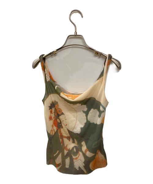 VIVIENNE TAM（ヴィヴィアンタム）VIVIENNE TAM (ヴィヴィアンタム) パワーネットプリントカットソー カーキの古着・服飾アイテム