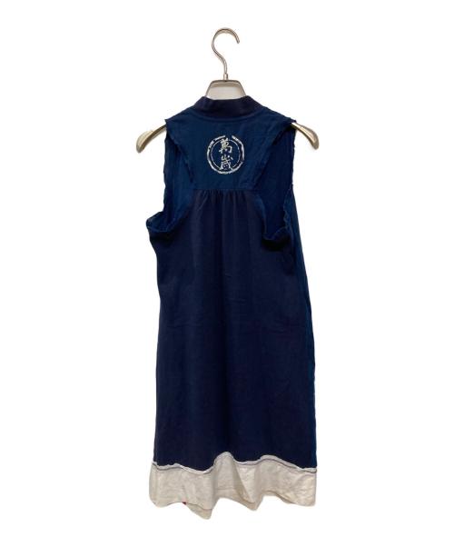 VIVIENNE TAM（ヴィヴィアンタム）VIVIENNE TAM (ヴィヴィアンタム) 和柄プリントノースリーブワンピース ネイビー サイズ:1の古着・服飾アイテム