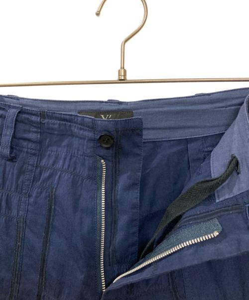Y's（ワイズ）Y's (ワイズ) パッチワークステッチコットンテーパードパンツ ネイビー サイズ:XSの古着・服飾アイテム