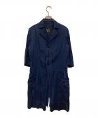 Y'sワイズ）の古着「パッチワークステッチコート」｜ネイビー