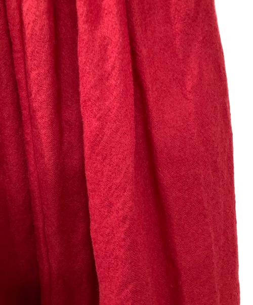 maison de soil（メゾンドソイル）maison de soil (メゾンドソイル) ボイルドウールプレーンギャザースカート レッド サイズ:2の古着・服飾アイテム