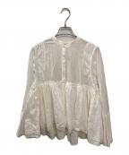 Curensologyカレンソロジー）の古着「レイヤードギャザーブラウス」｜ホワイト