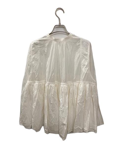 Curensology（カレンソロジー）Curensology (カレンソロジー) レイヤードギャザーブラウス ホワイト サイズ:FREEの古着・服飾アイテム