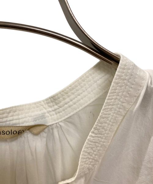 Curensology（カレンソロジー）Curensology (カレンソロジー) レイヤードギャザーブラウス ホワイト サイズ:FREEの古着・服飾アイテム