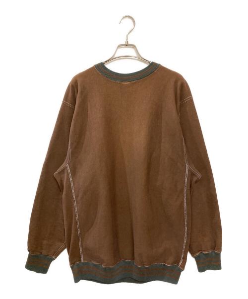 Champion（チャンピオン）Champion (チャンピオン) 90S カラーリブ配色スウェット ブラウン サイズ:XXLの古着・服飾アイテム
