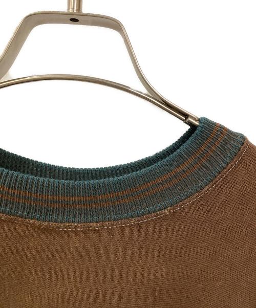 Champion（チャンピオン）Champion (チャンピオン) 90S カラーリブ配色スウェット ブラウン サイズ:XXLの古着・服飾アイテム