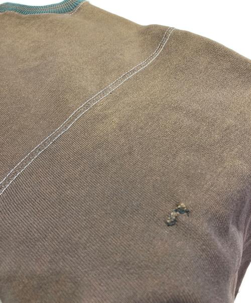 Champion（チャンピオン）Champion (チャンピオン) 90S カラーリブ配色スウェット ブラウン サイズ:XXLの古着・服飾アイテム