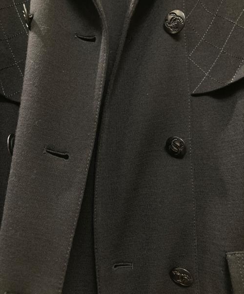 CHANEL（シャネル）CHANEL (シャネル) ココマークボタンウールジャージートレンチコート ネイビー サイズ:38の古着・服飾アイテム