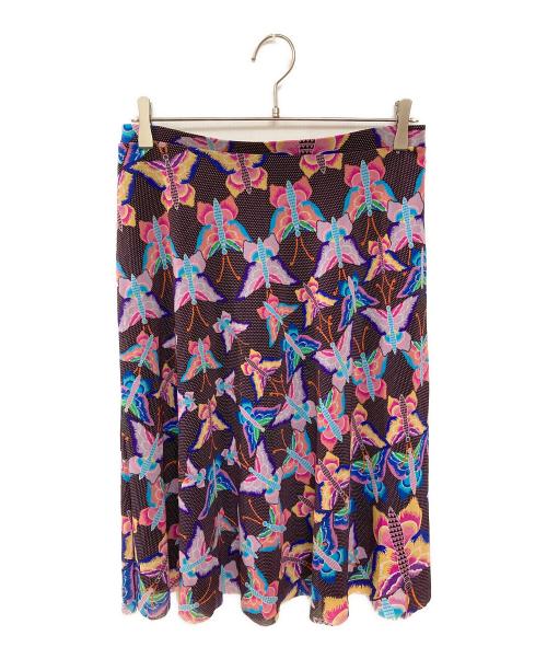 VIVIENNE TAM（ヴィヴィアンタム）VIVIENNE TAM (ヴィヴィアンタム) バタフライ総柄パワーネットスカート パープル サイズ:42の古着・服飾アイテム
