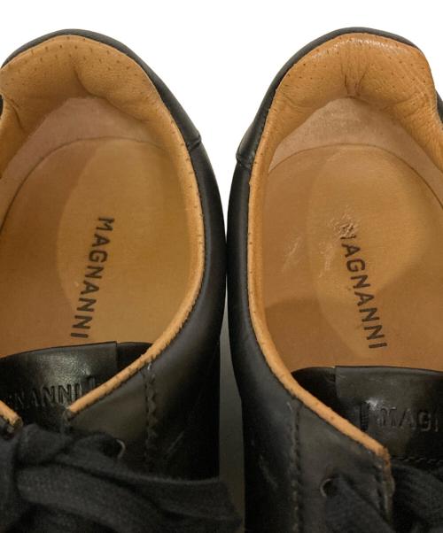 MAGNANNI（マグナーニ）MAGNANNI (マグナーニ) レザースニーカー ブラック サイズ:41の古着・服飾アイテム