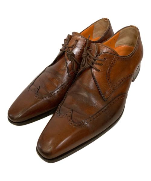 Santoni（サントーニ）Santoni (サントーニ) ウィングチップシューズ ブラウン サイズ:39の古着・服飾アイテム
