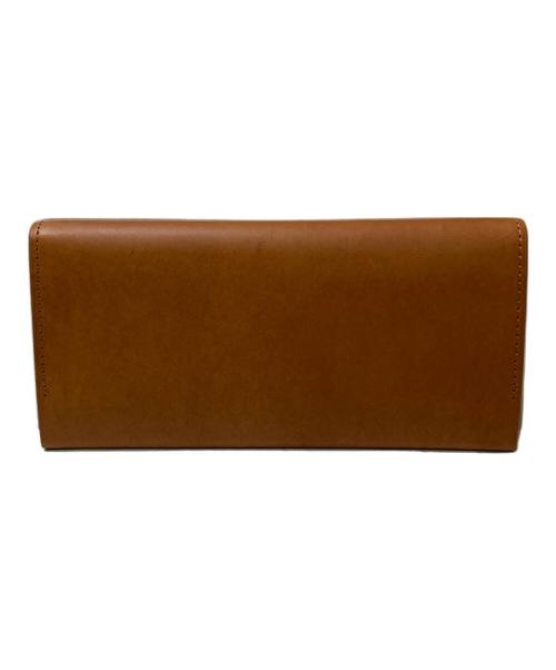 大峽製鞄（オオバセイホウ）大峽製鞄 (オオバセイホウ) 束入れ(笹襠)小銭付へり返し・長財布 ブラウンの古着・服飾アイテム