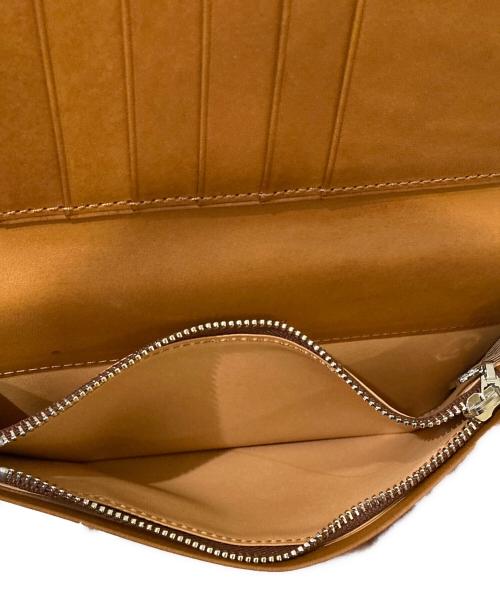 大峽製鞄（オオバセイホウ）大峽製鞄 (オオバセイホウ) 束入れ(笹襠)小銭付へり返し・長財布 ブラウンの古着・服飾アイテム