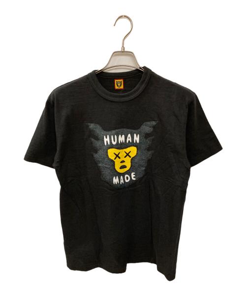 HUMAN MADE（ヒューマンメイド）HUMAN MADE (ヒューマンメイド) KAWS (カウズ) プリント半袖Tシャツ ブラック サイズ:Mの古着・服飾アイテム