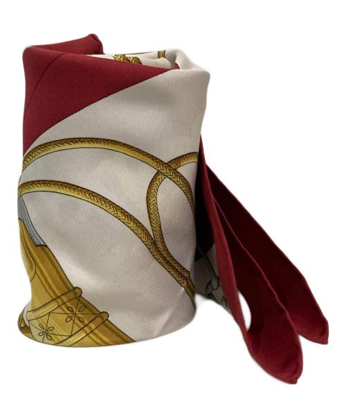 HERMES（エルメス）HERMES (エルメス) CLIQUETIS 剣柄大判スカーフ レッド サイズ:不明（実寸サイズをご確認ください）の古着・服飾アイテム
