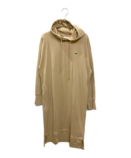LACOSTE（ラコステ）LACOSTE (ラコステ) ダンボールジャージィワンピース ベージュ サイズ:2の古着・服飾アイテム