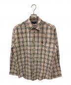BURBERRY BLUE LABELバーバリーロンドンブルーレーベル）の古着「ノバチェックシャツ」｜ベージュ