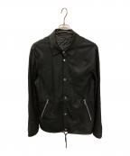 ESTNATIONエストネーション）の古着「レザーコーチジャケット」｜ブラック